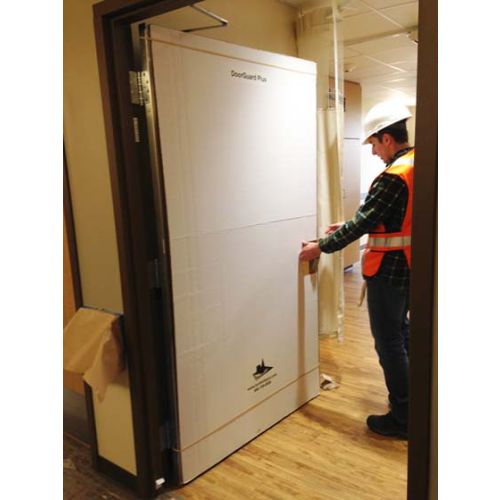 Temporary hospital door protection
