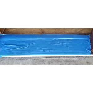 Vinyl blue threshold tape protection during construction