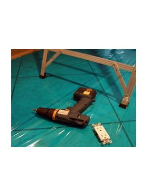Floor film protection with adhesive
